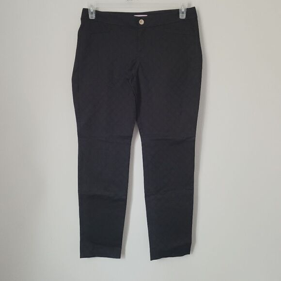 Lilly Pulitzer Pants - Lilly Pulitzer Skinny Printed Ankle Pant in Black Size 4